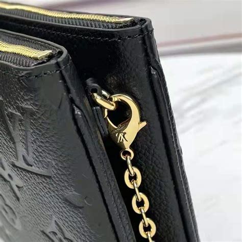 lv double zip pochette black|louis vuitton double v bag.